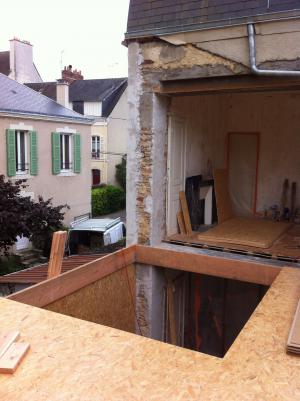 Agrandissement d'une mancelle, bardage zinc avec surélévation